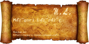 Mágori Lázár névjegykártya